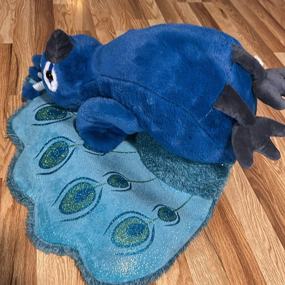 XL Blue Plush Peacock Toy my - Picture 6 of 7